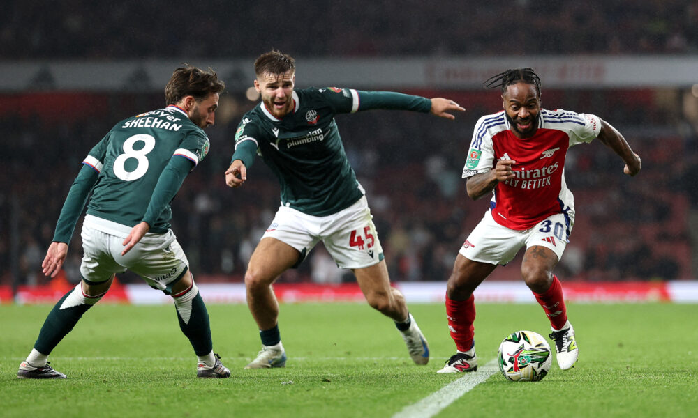 Sterling nets first Arsenal goal in League Cup romp, Liverpool crush
