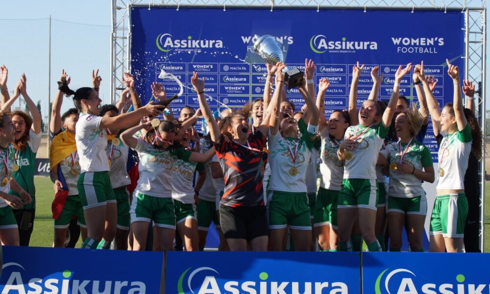 Mġarr United Celebrating Their Victory